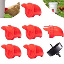 4-Port Automatic Chicken Feeder, DIY Poultry Feeder Kit With 4 Stoppers And 1 Hole Saw, Weatherproof Reusable Gravity Chicken Feeder For Buckets, Barrels, Crates, Troughs - Multicolor - View 15