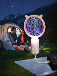 USB Mosquito Swatter Trap With UV Light, Portable Mini Electric Insect Killer Lamp For Indoor Outdoor Camping, Car, Home, Hotel Use, Pest Control - Round - View 5