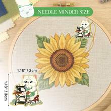 GIURKUU 1pc Cute Cat Needle Holder, Interesting Cat Needle Holder Magnet Suitable For Cross Stitch, Embroidery Sewing, Sewing Accessory For Organizing Needles, Refrigerator Magnet, Badge, Perfect Gift For Sewing Enthusiasts, Embroidery Lovers And Cat Lovers - A - View 4
