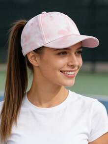 1pc Adjustable Ponytail Baseball Cap For Women - Solid Color/Leopard/Butterfly/Ombre, Outdoor Golf Daily Sun Protection Casual Hat, Spring/Summer,Beach,Travel - Ponytail Baseball Cap - View 10