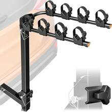 4-Bike Hitch Rack – Heavy-Duty Foldable & Tiltable Steel Carrier For 2" Receivers - 3-bike W/QR - View 10