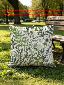 1pc Plant Printed Cushion Cover, Fresh Natural Style Throw Pillow Case For Living Room Sofa Bedroom Decor (Without Pillow Insert), (Multiple Sizes), (No Embroidery), (Single-Sided Print) - Multicolor - View 5
