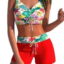 Two-Piece Swimsuit For Women, New Beach Swimwear, Bikini, Summer Floral Pattern, Sexy Hot Spring Bikini - Color 21 - View 6