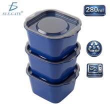 Set Of 3 PP5 280ml Plastic Containers For Microwave And Dishwasher - 藏蓝色 - 查看 6