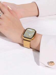 1個中性金色電鍍保護殼，不含螢幕保護貼，適用於Apple Watch Series Ultra/SE/11/10/9/8/7/6/5/4，超薄硬PC防摔保護殼框架，適用於Apple Watch 40/41/42/44/45/46/49mm，智慧手錶配件 - 鏤空金色 - 查看 3