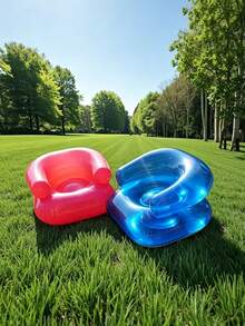 Portable Outdoor Inflatable Mattress, PVC Transparent Sofa, Garden Nap Reading Leisure Chair, Suitable For Indoor And Outdoor Scenes, Novel Inflatable Furniture Blow-Up Sofa Seat, Waterproof PVC Inflatable Sofa, Essential Outdoor Equipment For All Seasons - Multicolor - View 8