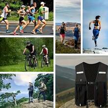 1 pieza Mochila tipo chaleco para correr al aire libre, senderismo, bicicleta, mochila deportiva ligera con portabotellas de agua - Multicolor - Ver 12