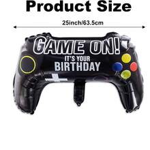 2pcs 25in Game Controller Party Balloons Foil Balloons, Suitable For Birthday Party And Game Theme Decoration, Game Controller Shaped Birthday Party Balloons, Photography Studio Props Scene Arrangement - View 4