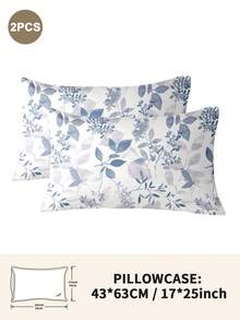 1pc/2pcs/4pcs Polyester Flowers And Plants Floral Plant Print Pillow Cover Set (Pillow Inner Not Included), Soft & Comfortable, Suitable For All Seasons,Perfect For Home Dorm Apartment Guest Room Vacation Rental & Gift-Giving - Multicolor - View 43