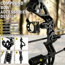 BROWNDATE Pro Thunder Adult Compound Bow Kit, 30-60 Adjustable, Ambidextrous Design, Aluminum Alloy Riser, 75% Effort-Saving Cam, New Type Smooth & Stable Complete Accessories Set With Arrows, Precision Sight & Release,Easy To Control For Practice & Outdoor Training - [Advanced Full Accessory Set] Thunder Compound Bow Pro - View 8