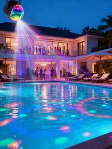 Đèn cầu disco LED RGB - Đèn tiệc kích hoạt bằng âm thanh có điều khiển từ xa dành cho phòng ngủ, karaoke và sàn nhảy. - ánh sáng đa sắc - Xem 6