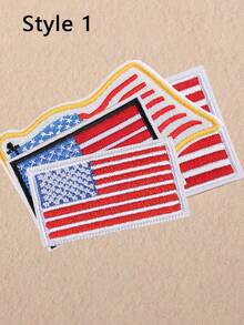 4pcs American Flag Pattern Tactical Patch Badge For Clothing, Backpack, Hat, Vest, Iron-On Backpack Accessories - American Flag - View 1