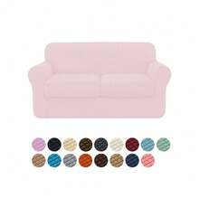 Bộ 2/3/4 tấm bọc ghế sofa co giãn, thân thiện với thú cưng, phù hợp với sofa 1/2/3 chỗ ngồi, sử dụng được quanh năm, có thể giặt máy, thích hợp cho phòng khách gia đình. - Hồng - Xem 2