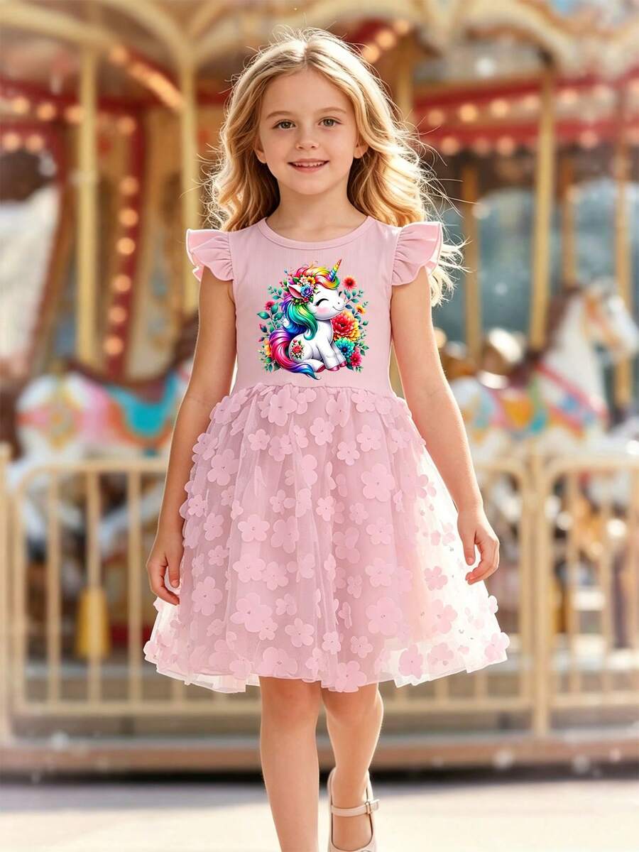 Young Girls Dresses - 粉紅色6 - 查看 1