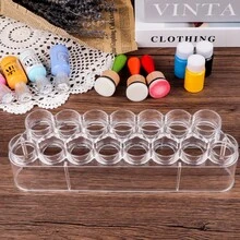 1 PC Clear Storage Rack, Storage Container Organizer For Bottles & Blending Tools, Craft Paint Organizer Holds 15 Each,Clear Storage Rack & Organizer For Craft Paint Bottles & Blending Tools – Holds 15 Bottles,Space-Saving & Durable Design - TT988 - View 6