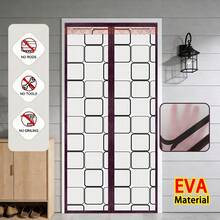 Magnetic Door Curtain, Made Of Premium EVA Polyethylene Material, Effectively Prevents Mosquitoes And Cold Air, Grid Pattern Design Provides Privacy - Air Conditioner Compartment - View 3