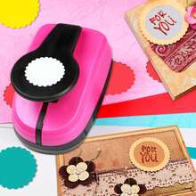 2 Inch 48mm Wavy Circle Punch Cutting Tool, Daily Fashion Wavy Circle Pattern, 2 Inch 48mm DIY Portable, Suitable For Paper Craft, Card Making, Scrapbook Decoration, Student Use - 2 Inch 48mm Scalloped Circle Puncher - View 4
