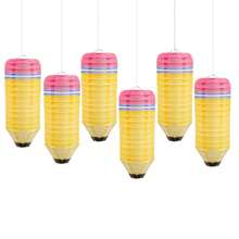 6 chiếc đèn lồng giấy hình bút chì dùng trang trí tiệc, thích hợp trang trí lớp học mầm non, trang trí trần nhà chủ đề tựu trường, đồ dùng sinh nhật ngày đầu tiên đi học, trang trí tiệc, đạo cụ chụp ảnh. - Xem 7