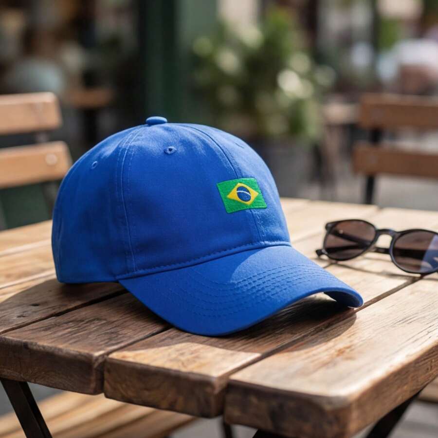 Made In Brazil 2026 World Cup Cap With Embroidered Flag, Adjustable, Women's/Unisex, Cheap - Brazilian Flag - View 1