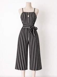 Women Jumpsuits - 黑與白 - 查看 4