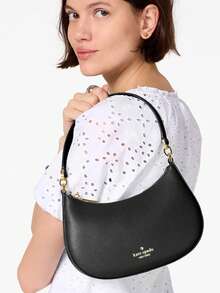 Kate Spade KS PAIGE Cute Hobo Bag Leather Crossbody Bag for Women Top Zip Shoulder Bag Ladies' Casual Cross Body Purse with Adjustable Strap - 黑色 - 查看 2