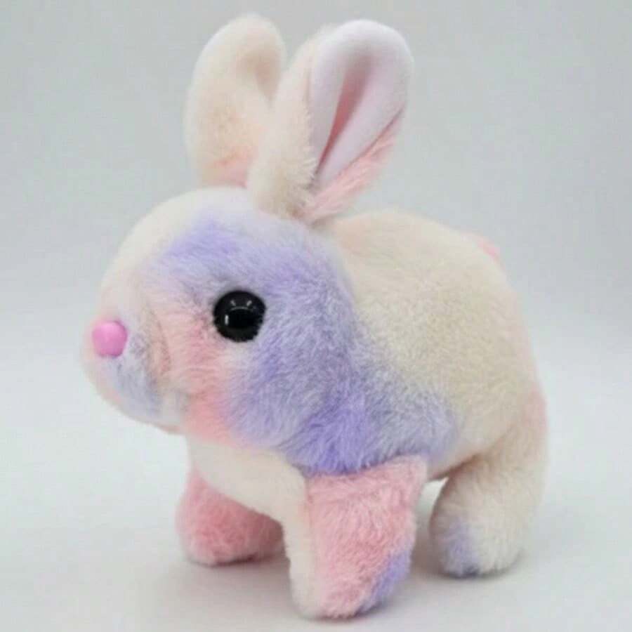 Plush Puppy Jumps, Walks, Barks And Somersaults / For Kids - KELINCI TIE DYE UNGU - View 1