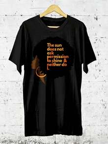 Empowerment Sweatshirt with Afro Silhouette: Motivational Tee for Black Men - noir - Voir 1