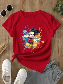 Disney Women T-Shirts - Red - View 1