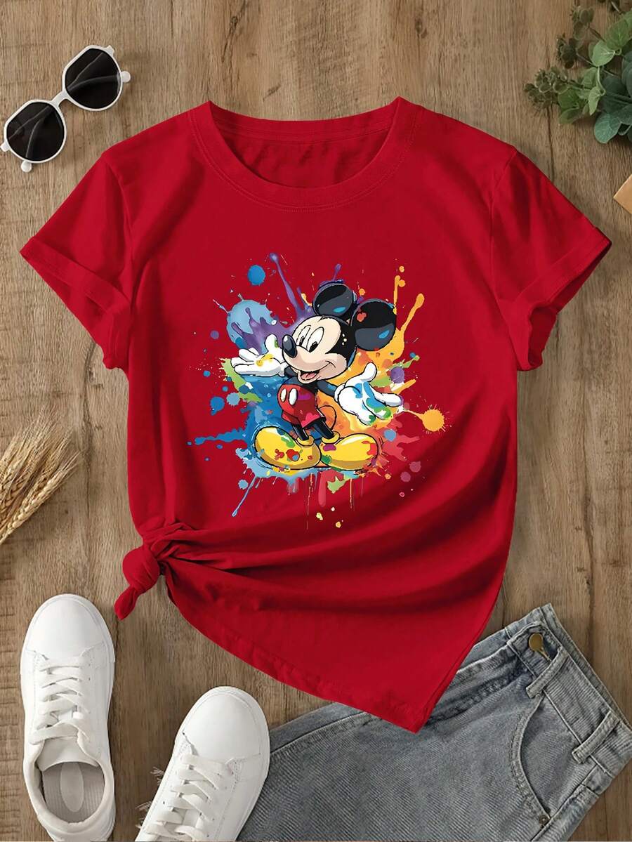 Disney Women T-Shirts - Red - View 1