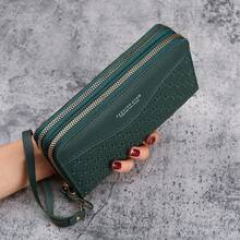 Double-Layer Zipper Coin Purse Long Women's Wallet Large Capacity Multi-Functional Phone Bag Small Bag - Green - View 1