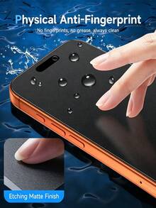 2pcs - High Quality Matte Ceramic Privacy Screen Protector, Privacy Protection, Soft & Comfortable, Side Privacy Protection, Anti-Scratch, Full Screen Fit No Gaps, Suitable For IPhone 16 Pro Max/16/16 Pro/16 Plus/14 Pro Max/17/17 Pro/17 Pro Max/17 Air/15/14/13/12/11, Phone Accessories, Compatible With Phone Cases, Worry-Free Privacy And Security. - Black - View 3
