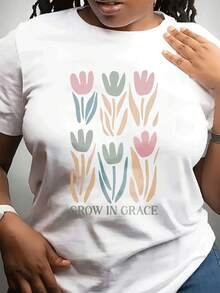 Camiseta corta suave casual Sve cuello de la tripulación de las mujeres - Colores suaves, Minimalista cuello redondo Top adecuado para la familia Outfi, traje casual y piezas de capa - Hine Lavable Basic Tee - Blanco - Ver 2