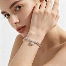 1 pieza Brazalete chapado en oro, diseño elegante europeo y americano, brazalete minimalista de nicho chic, adecuado para uso diario - pulsera de amor - Ver 1