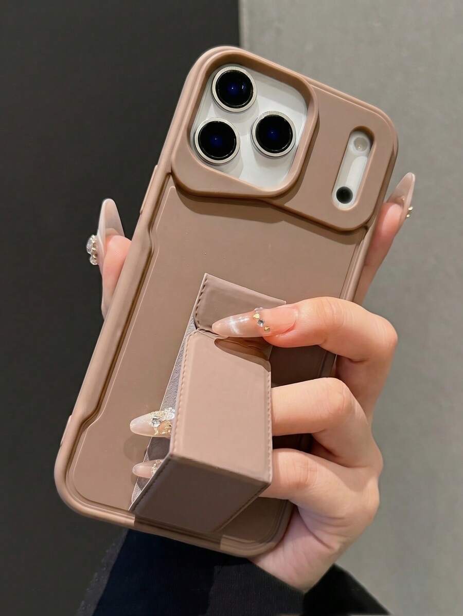 1 chiếc ốp lưng điện thoại cao cấp siêu mỏng, viền siêu mỏng, chân đế ẩn, tương thích với iPhone 17 16 15 14 13 12 11 Pro Max, chất liệu silicon mềm mại.