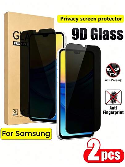 2pcs Privacy Screen Protector Film Compatible ForSamsung Galaxy A15 A17 A56 A36 A26 A16 A06 A55 A35 A25 A05 A05S A54 A34 A24 A14 A04 A53 A33 A23 A13 - Fingerprint-Resistant Smooth Coating, Bubble-Free, Easy To Apply, Privacy Protection, Phone Screen Protector, Halloween Gift, Birthday Gift, Phone Screen Protector For Family And Friends, Phone Accessories