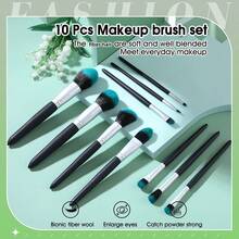 Bộ dụng cụ trang điểm 29 món bao gồm: 10 cọ trang điểm + 1 băng đô cài tóc + 2 dây đeo bát đựng phấn + 1 dụng cụ vệ sinh cọ trang điểm + 1 túi đựng + 1 dụng cụ uốn mi + 3 bông mút trang điểm + 3 bông mút trang điểm mini + 3 bông phấn tam giác + 3 bông phấn dạng cushion mini + 1 dụng cụ rửa mặt bằng silicon - Nhiều màu - Xem 3
