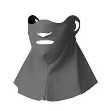 3 PCS Summer Neck-Protecting High SPF Sunscreen Mask, UV-Protective, Cooling, Breathable, Non-Tight Ear Face Mask - Pink + Light Gray + Dark Gray - View 7