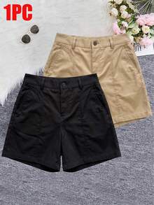 Women's Summer Outdoor Casual Shorts, Easy To Match Sports - Black - View 2