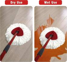 Dolanx Mop Replace Head 3 Pack For O-Cedar EasyWring 1 Tank System, Microfiber Spin Mop Heads Replacement Refills For Deep Cleaning Home Bathroom Kitchen Tile Floor - ColorA - View 5