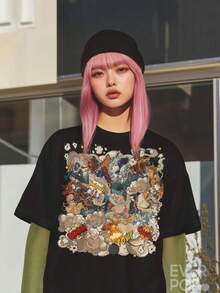 Women T-Shirts - Black - View 6