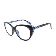 1 pieza Gafas de lectura con montura grande de ojo de gato, diseño de estampado de leopardo de moda, con bisagras de metal de alta calidad, adecuadas para uso diario de mujeres - Blanco - Ver 22