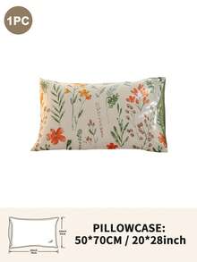 1pc/2pcs/4pcs Polyester Flowers And Plants Floral Plant Print Pillow Cover Set (Pillow Inner Not Included), Soft & Comfortable, Suitable For All Seasons,Perfect For Home Dorm Apartment Guest Room Vacation Rental & Gift-Giving - Multicolor - View 30