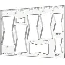 【8合1雕刻机模板】8合1雕刻机模板套装，亚克力木工模板，适用于手工和DIY项目 - 装饰镶嵌设计，耐用亚克力材质，包含领结、蝴蝶和星星镶嵌图案 - 木工模板定位器 - 查看 4