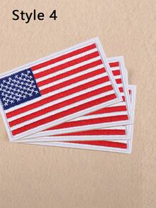 4pcs American Flag Pattern Tactical Patch Badge For Clothing, Backpack, Hat, Vest, Iron-On Backpack Accessories - American Flag - View 4