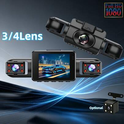 Camera hành trình toàn cảnh 360 độ với bốn ống kính: Camera trước Full HD 1080p + Camera sau, bên trái và bên phải HD 720p; Giám sát đỗ xe, Tầm nhìn ban đêm và Ghi hình liên tục; Không bao gồm thẻ nhớ; Dung lượng pin camera hành trình đa kênh: 150mAh