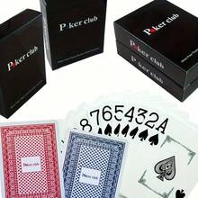 Plastic Poker Cards With New PVC Material, Thick And Wide Cards With Large Text On The Front For Texas Hold'em. Made Of Plastic Material, Poker Card Set. Perfect For Texas Hold'em, Blackjack, And Family Game Night Gifts, Suitable For Card Enthusiasts. - View 2