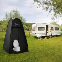 Pop Up Shower Tent For Camping, Portable Instant Changing Tent With Ventilation Window & Carry Bag, Privacy Bathroom Toilet For Beach & Outdoor, Standard, Width 40 ", Height 75 ", Black - Black - 查看 2