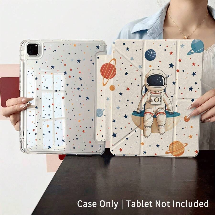 1 件宇航员星空图案平板电脑保护套,兼容 iPad,通用智能保护套 - 兼容 iPad Air 6/5/4、10 (10.9 英寸)、iPad Pro 2024/M3/A16 2025 - 优质保护套,适用于工作、旅行和居家使用 - 兼容 Galaxy Tab A8/A9+/S6 Lite/S7/S9 FE+/S10+、小米平板电脑 5/5 Pro/6/6 Pro/7/7 Pro/6S Pro、OPPO 平板电脑、华为 MatePad 和荣耀平板电脑 - 彩色 - 查看 1