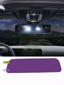 2pcs/Set Car Rearview Mirror Anti-Glare Film - Scratch-Resistant Protective Film And Styling Accessory. Features: Anti-Glare, High Clarity, Wear-Resistant And Durable, Easy Installation. Suitable For Most Car Models. - A - View 1