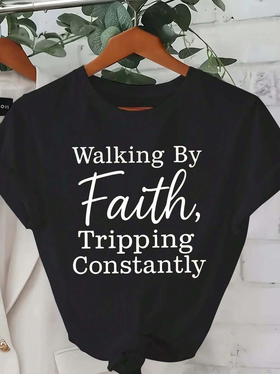- - 0-8XL Camisetas impresas con estilo casual para mujeres, capa base de modara salidas diarias, diseño único adecuado para todas las estaciones, uso cómodo con mangas cortas disponibles en múltiples colores, divertidas camisetas para mujeres